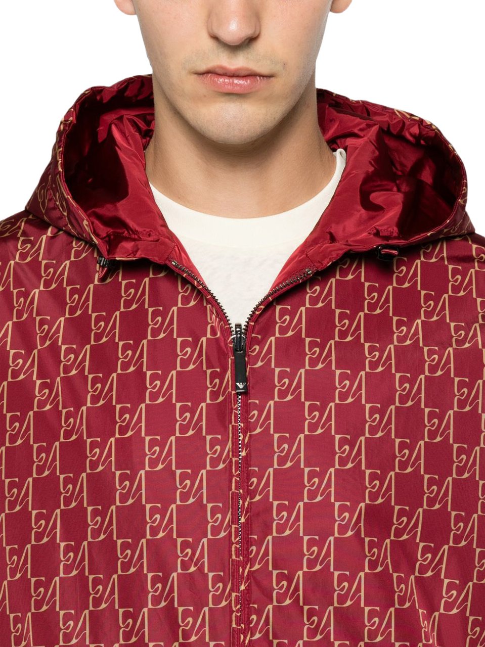 Emporio Armani Coats Bordeaux Maroon