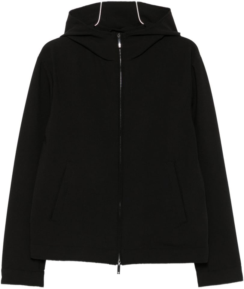 Emporio Armani Coats Black Zwart