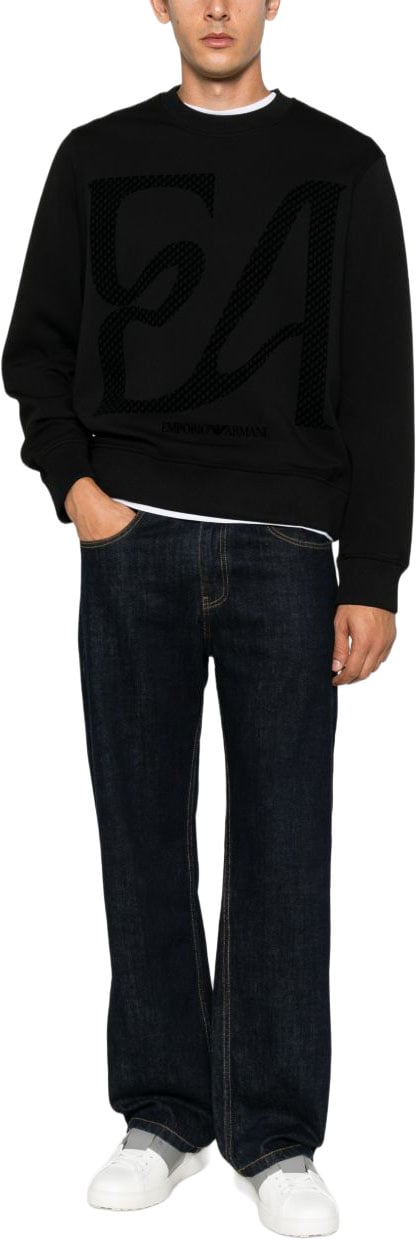 Emporio Armani Sweaters Navy Zwart