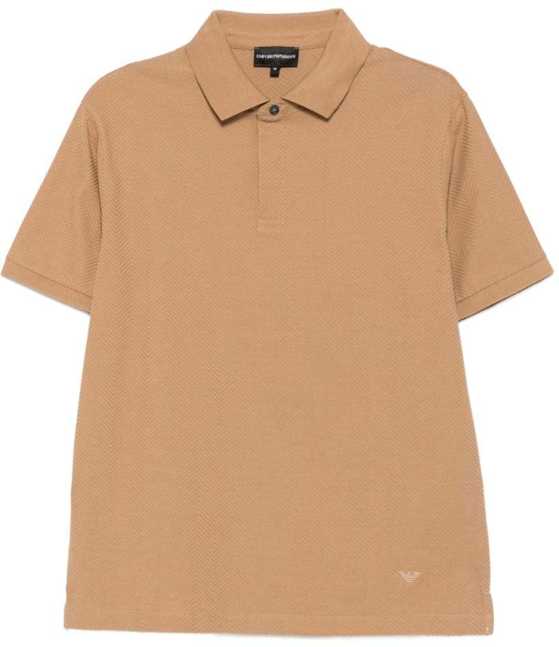 Emporio Armani T-Shirts And Polos Brown Beige