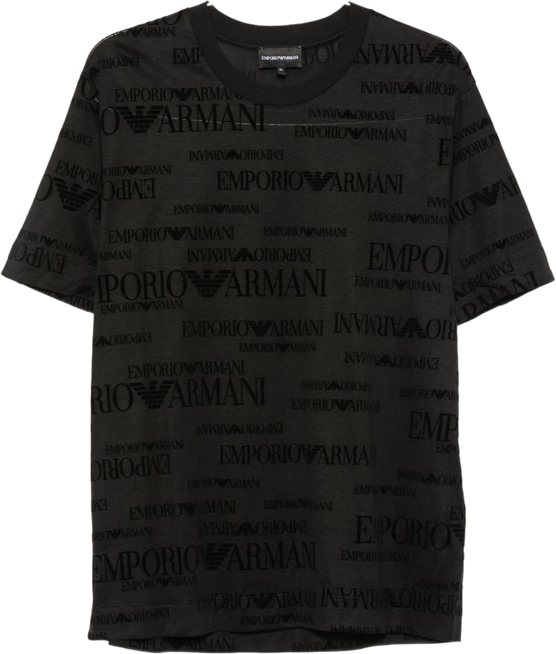 Emporio Armani T-Shirts And Polos Black Donkergrijs