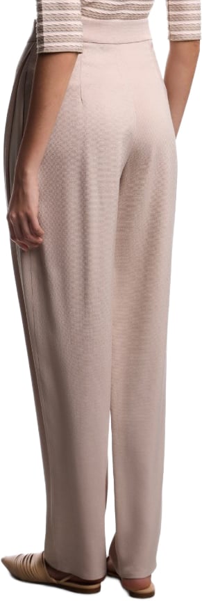 Emporio Armani Washed Twill Satin Waistband Side Trousers Roze