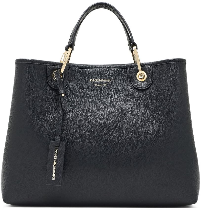 Emporio Armani Shopping M Pelle Soft - Shopping M Soft Leather Nero/Silver Divers
