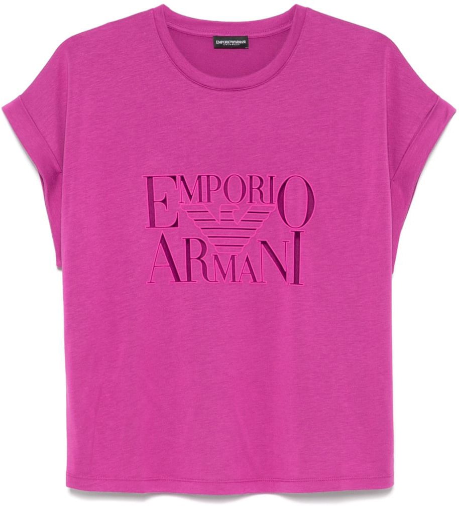 Emporio Armani T-Shirts And Polos Purple Paars