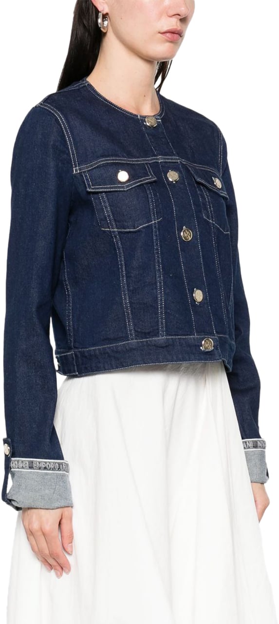 Emporio Armani Coats Blue Blauw