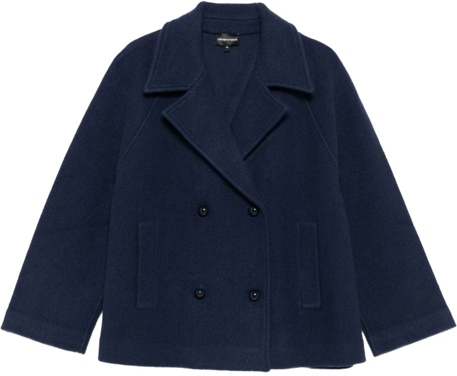 Emporio Armani Coats Blue Blauw
