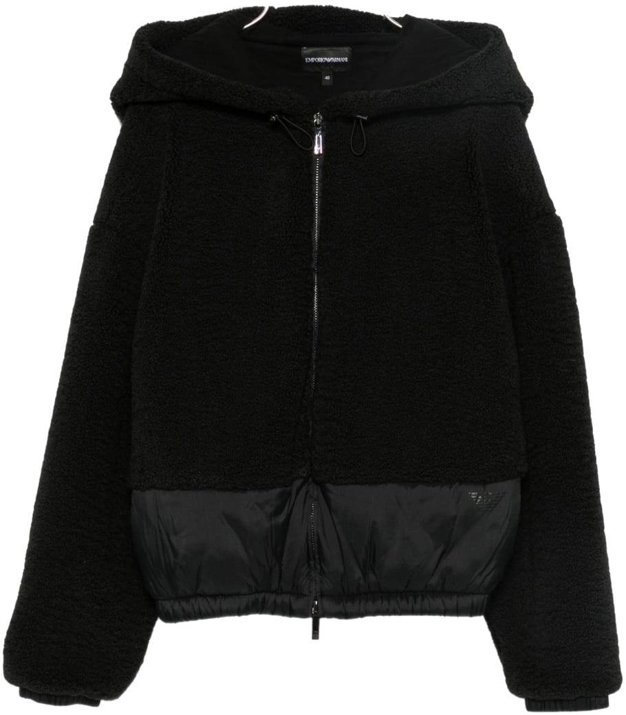 Emporio Armani Coats Black Zwart