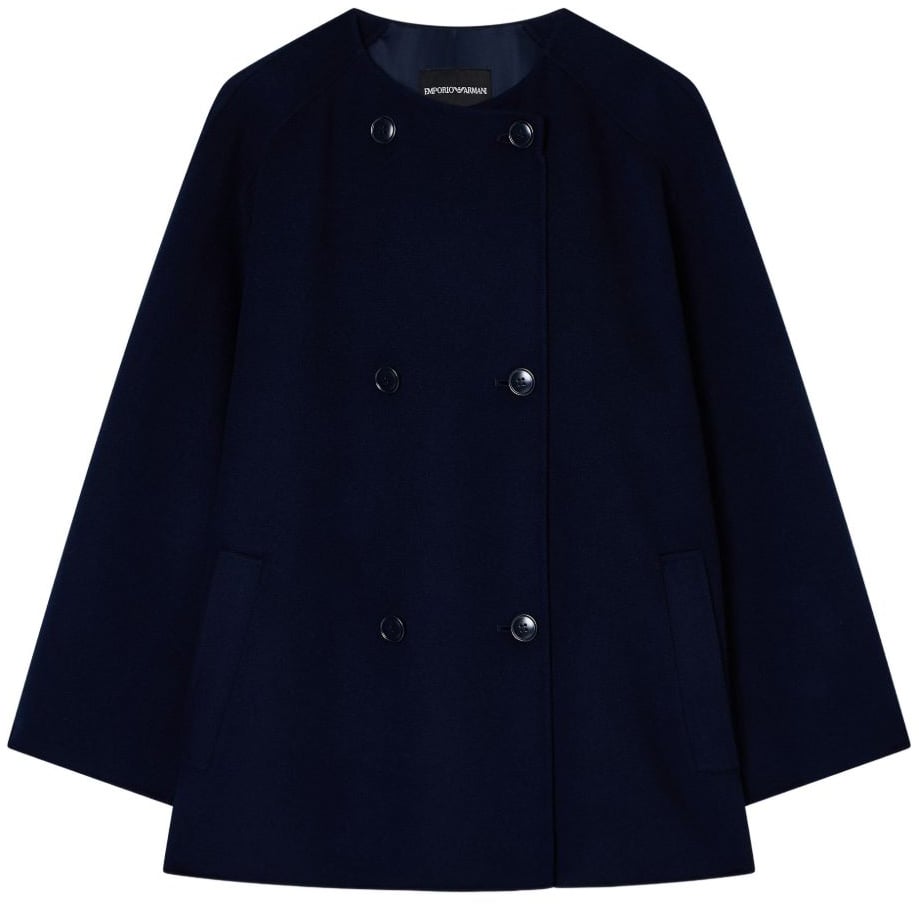 Emporio Armani Coats Blue Blauw