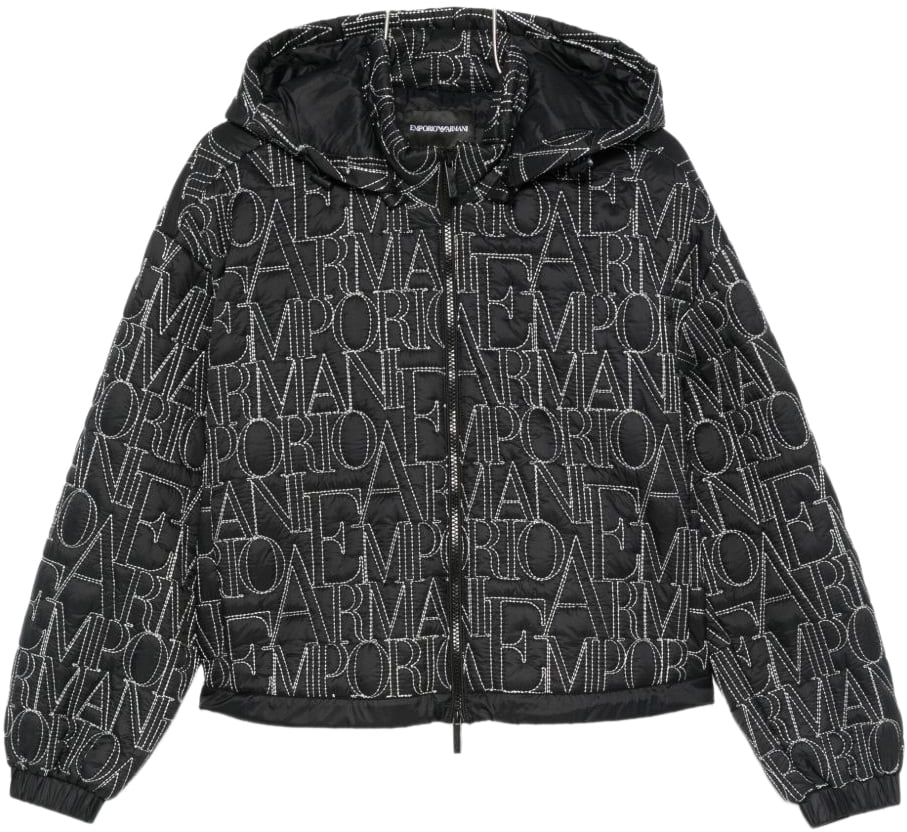 Emporio Armani Coats Black Zwart