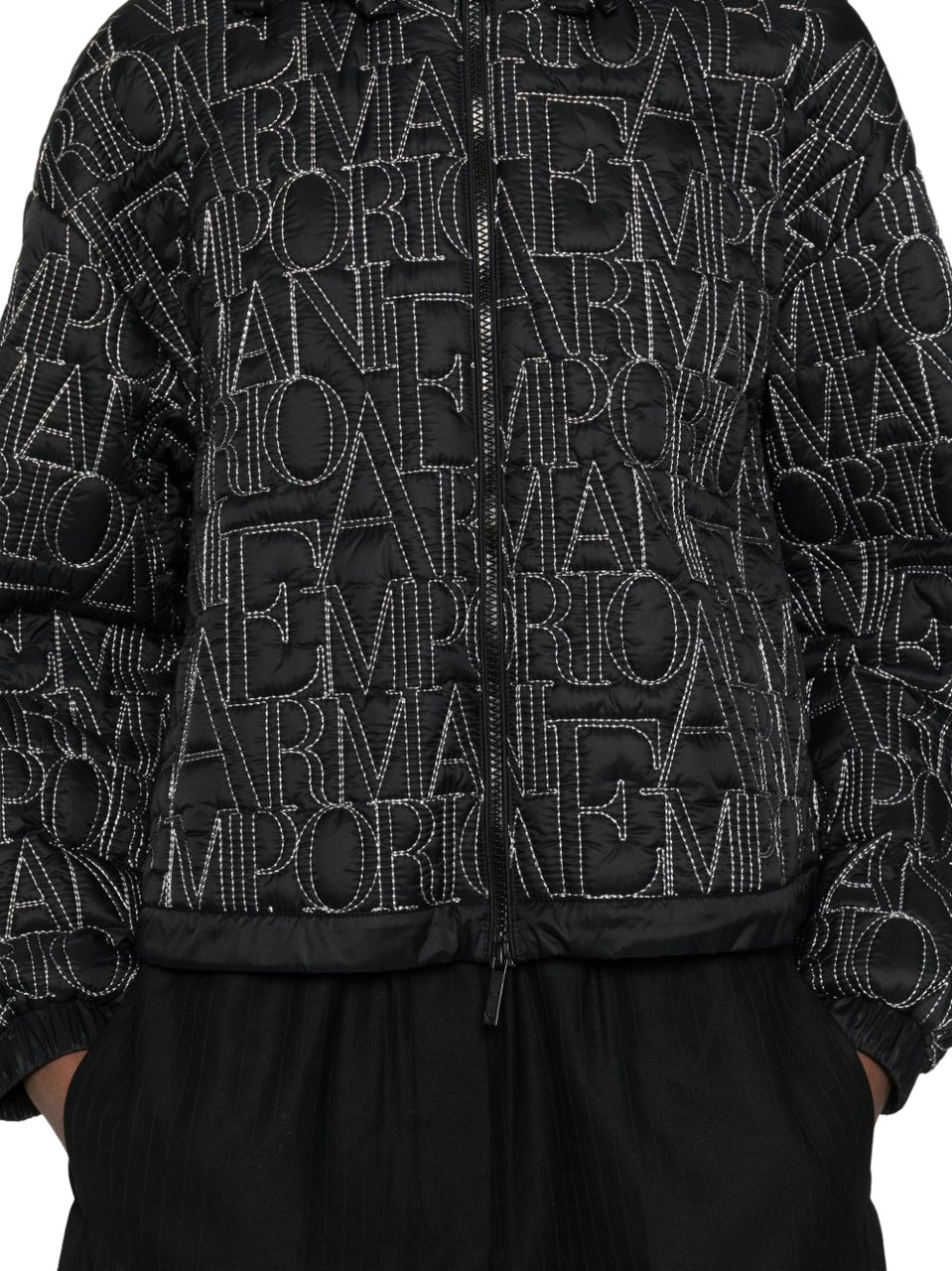 Emporio Armani Coats Black Zwart
