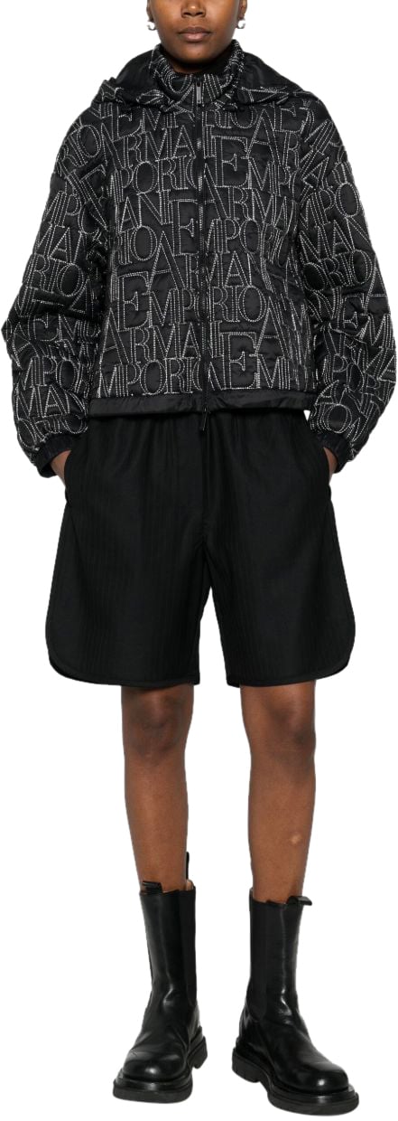 Emporio Armani Coats Black Zwart