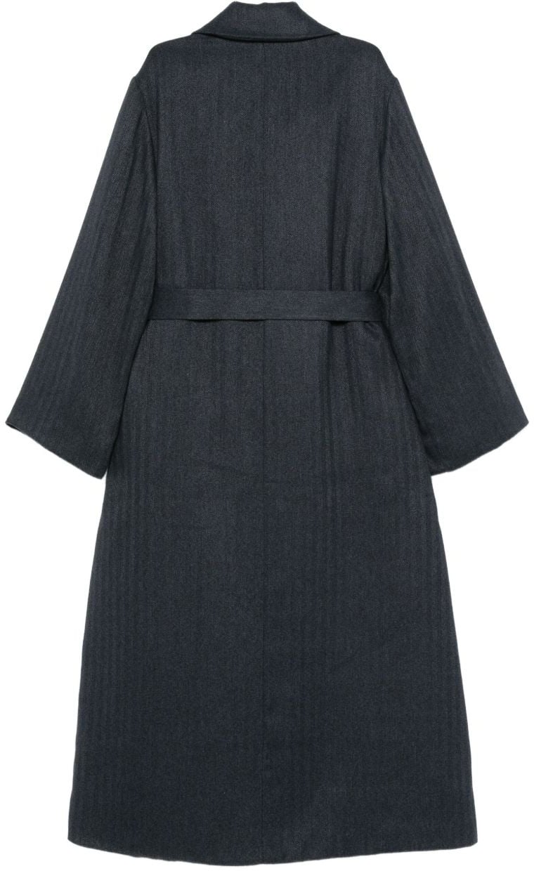 Emporio Armani Coats Blue Blauw