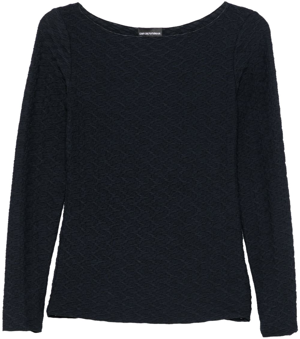 Emporio Armani Sweaters Blue Blauw