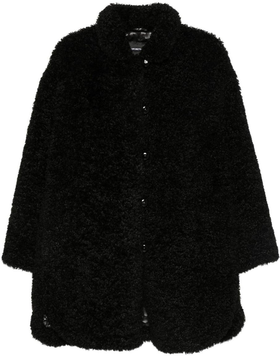 Emporio Armani Coats Black Zwart