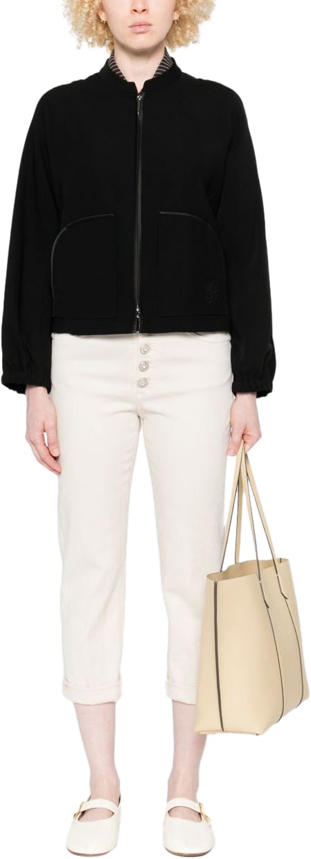 Emporio Armani Coats Black Zwart