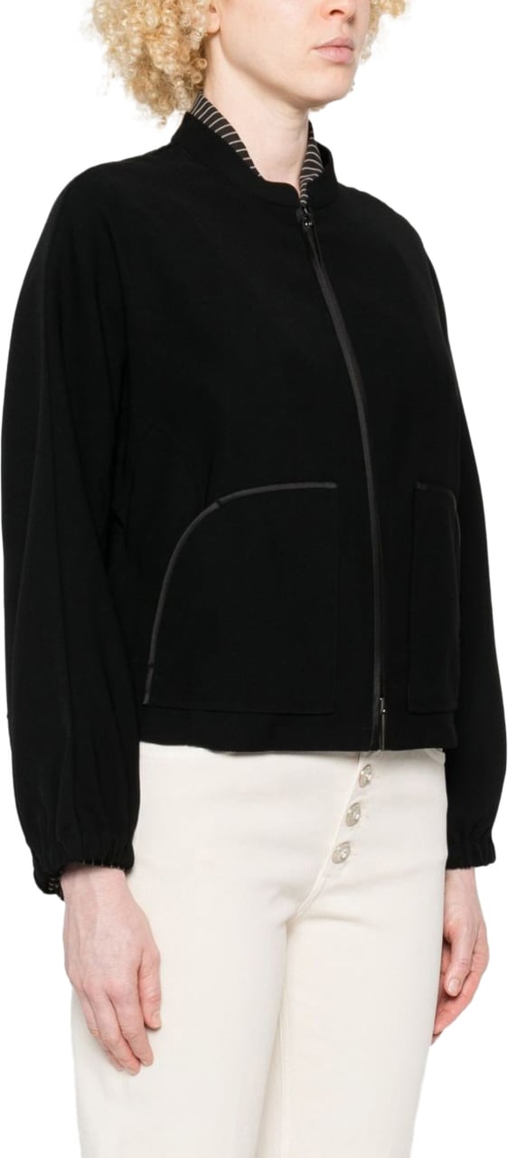 Emporio Armani Coats Black Zwart