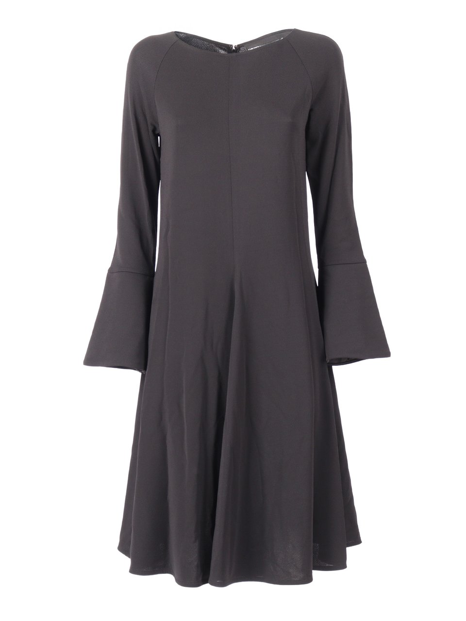 Emporio Armani Form-Fitting Black Dress With Minimalist Design Zwart