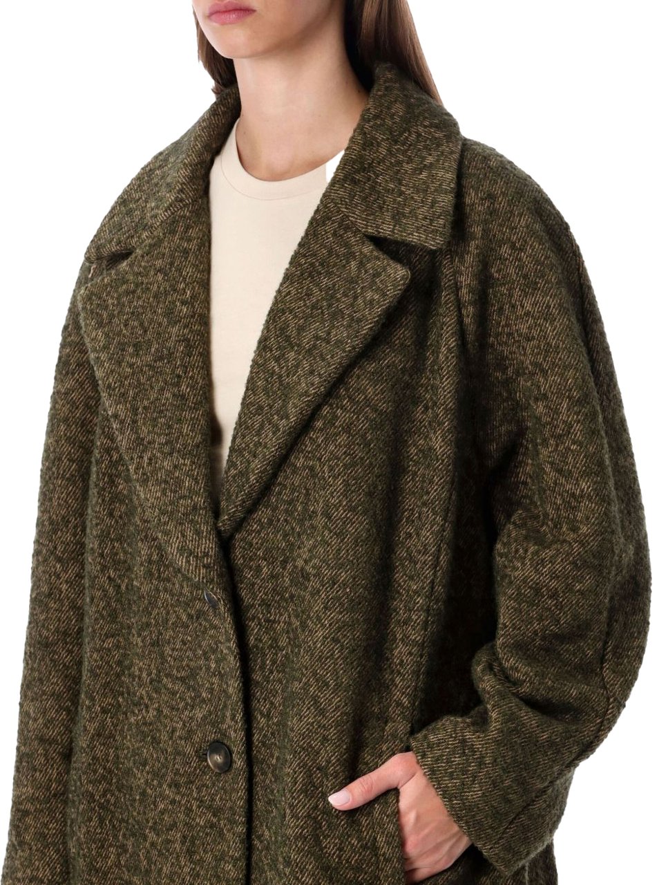 Emporio Armani Coats Green Groen
