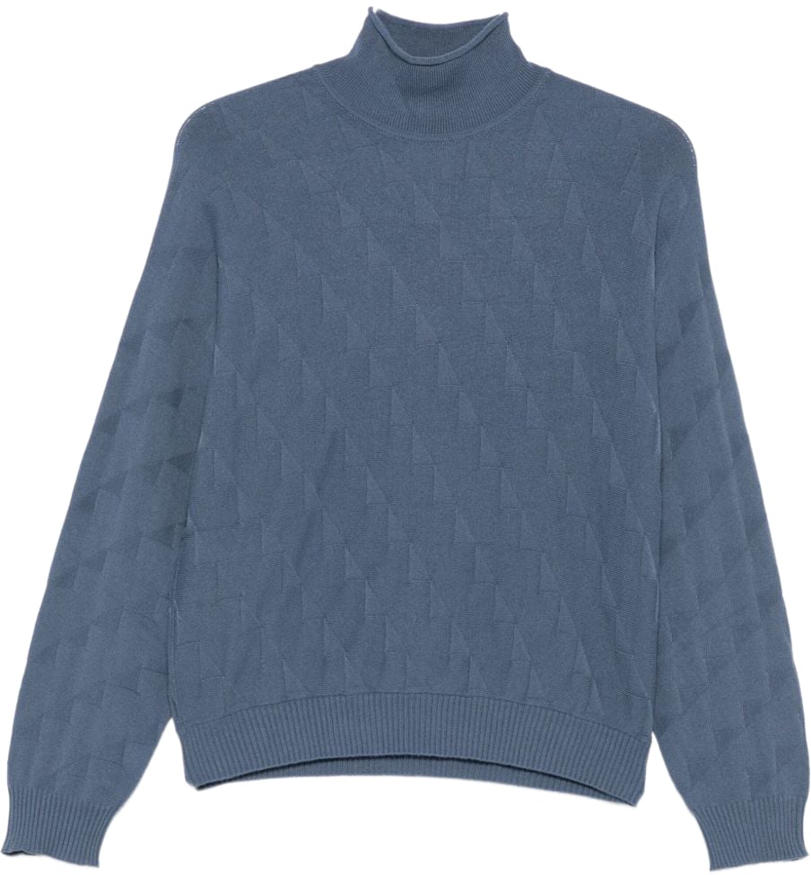 Emporio Armani Sweaters Clear Blue Blauw