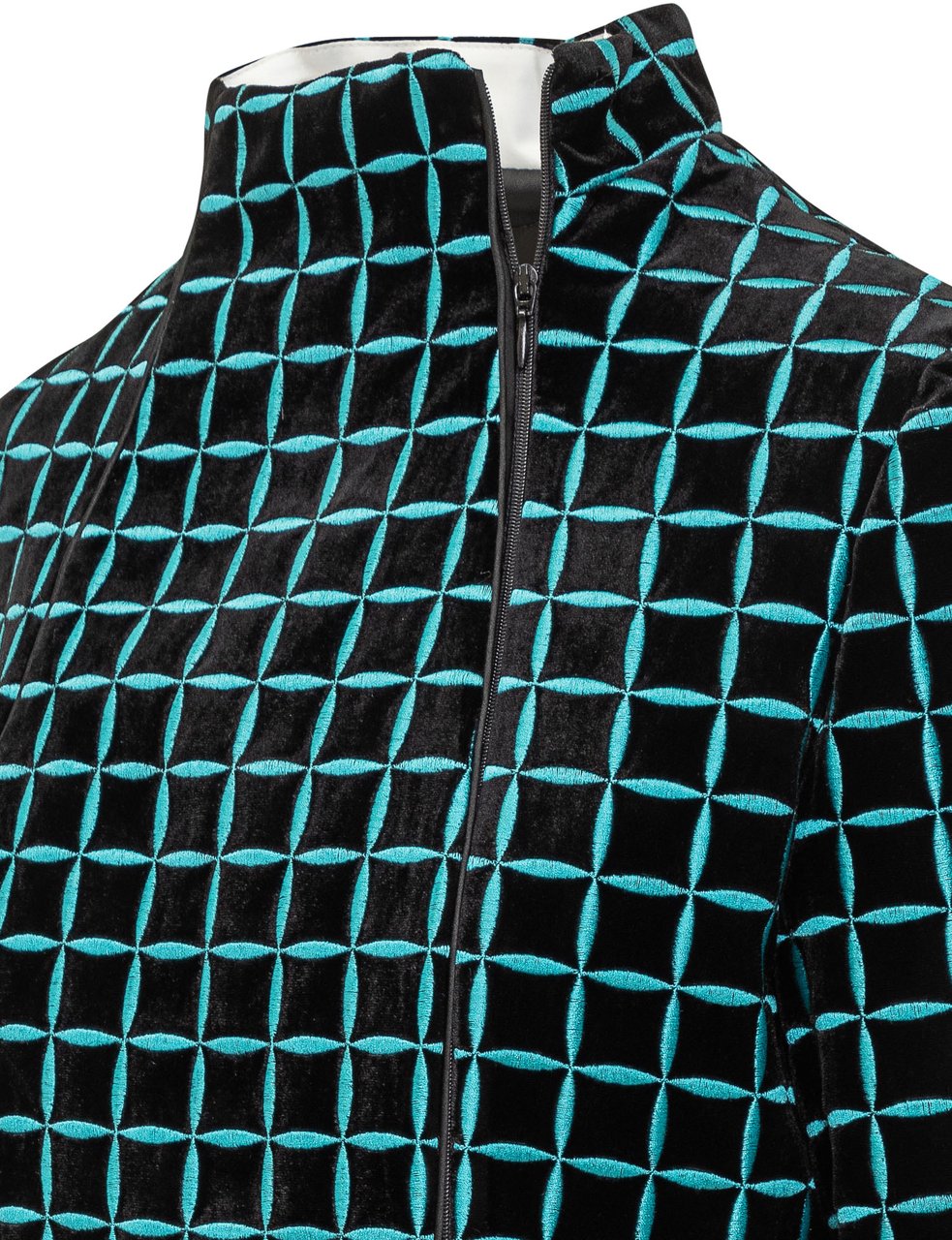 Emporio Armani Top in Velluto a Quadri Emporio Armani Zwart