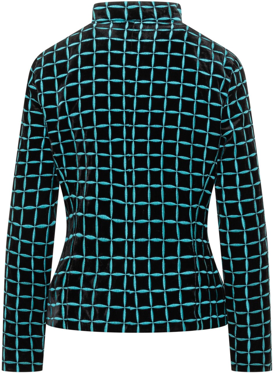 Emporio Armani Top in Velluto a Quadri Emporio Armani Zwart