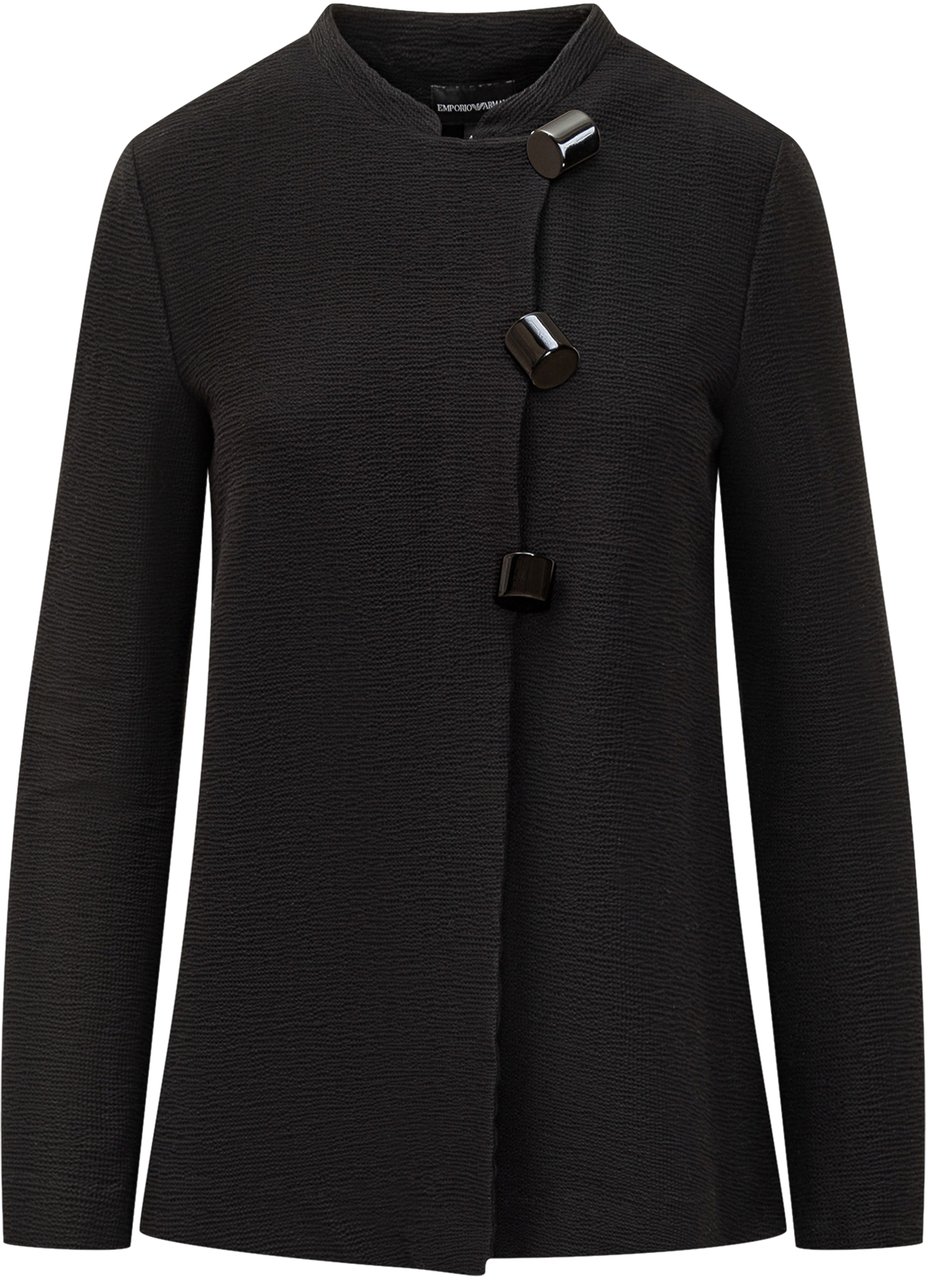 Emporio Armani Emporio Armani Giacca Donna con Bottoni Decorativi Zwart