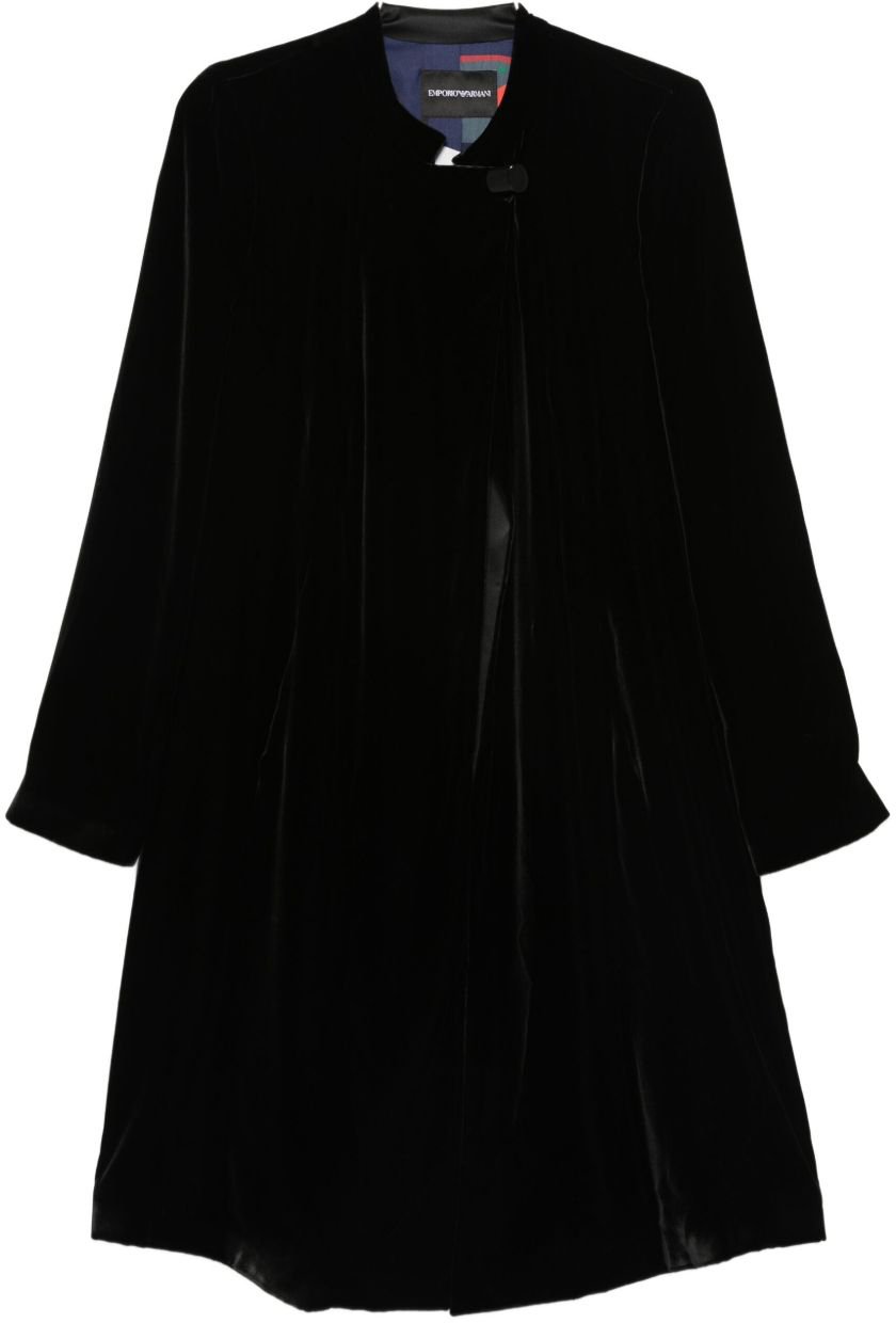 Emporio Armani Coats Black Zwart