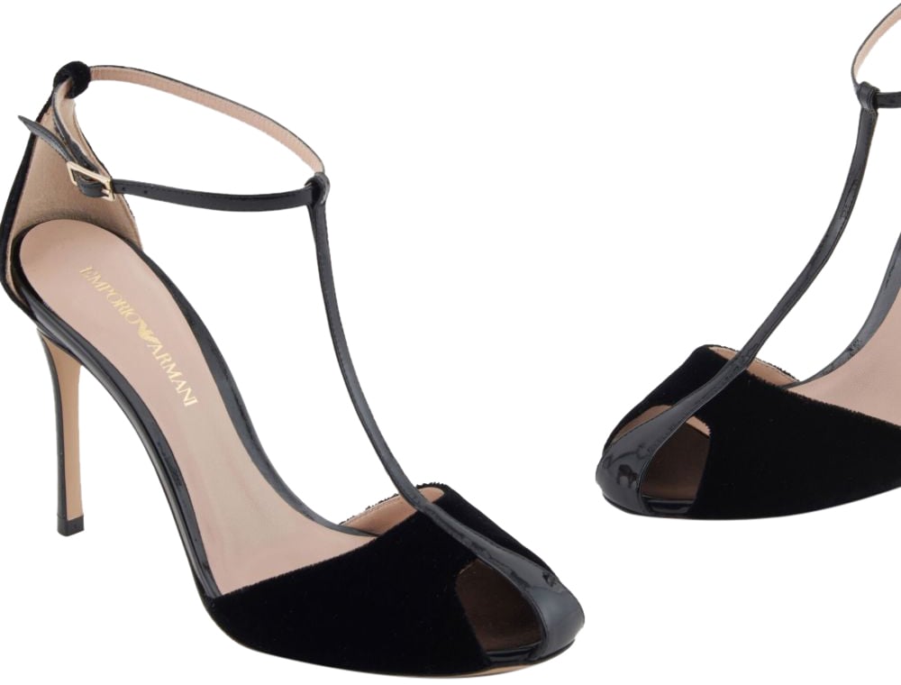 Emporio Armani With Heel Black Zwart