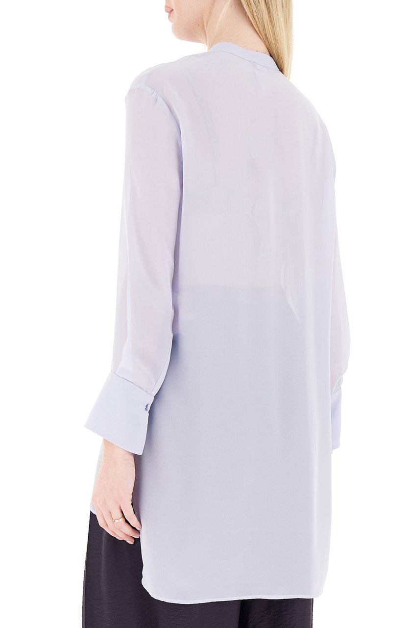 Emporio Armani Maxi Techno Georgette Long Sleeve Shirt Neutraal