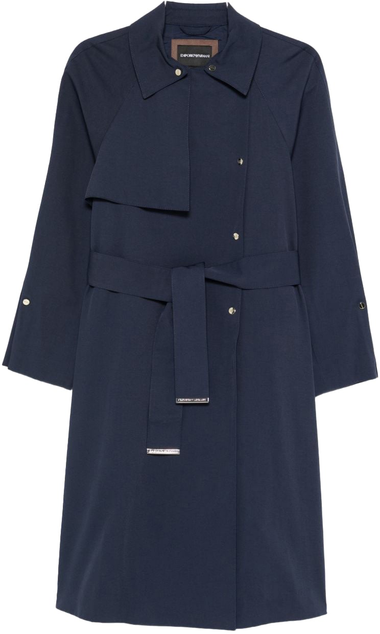 Emporio Armani Coats Blue Blauw