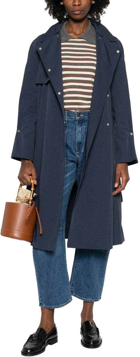 Emporio Armani Coats Blue Blauw