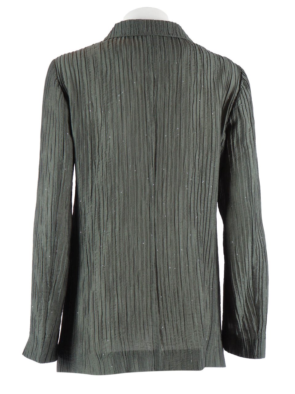 Emporio Armani Green Textured Crinkled Fabric Blazer Grijs