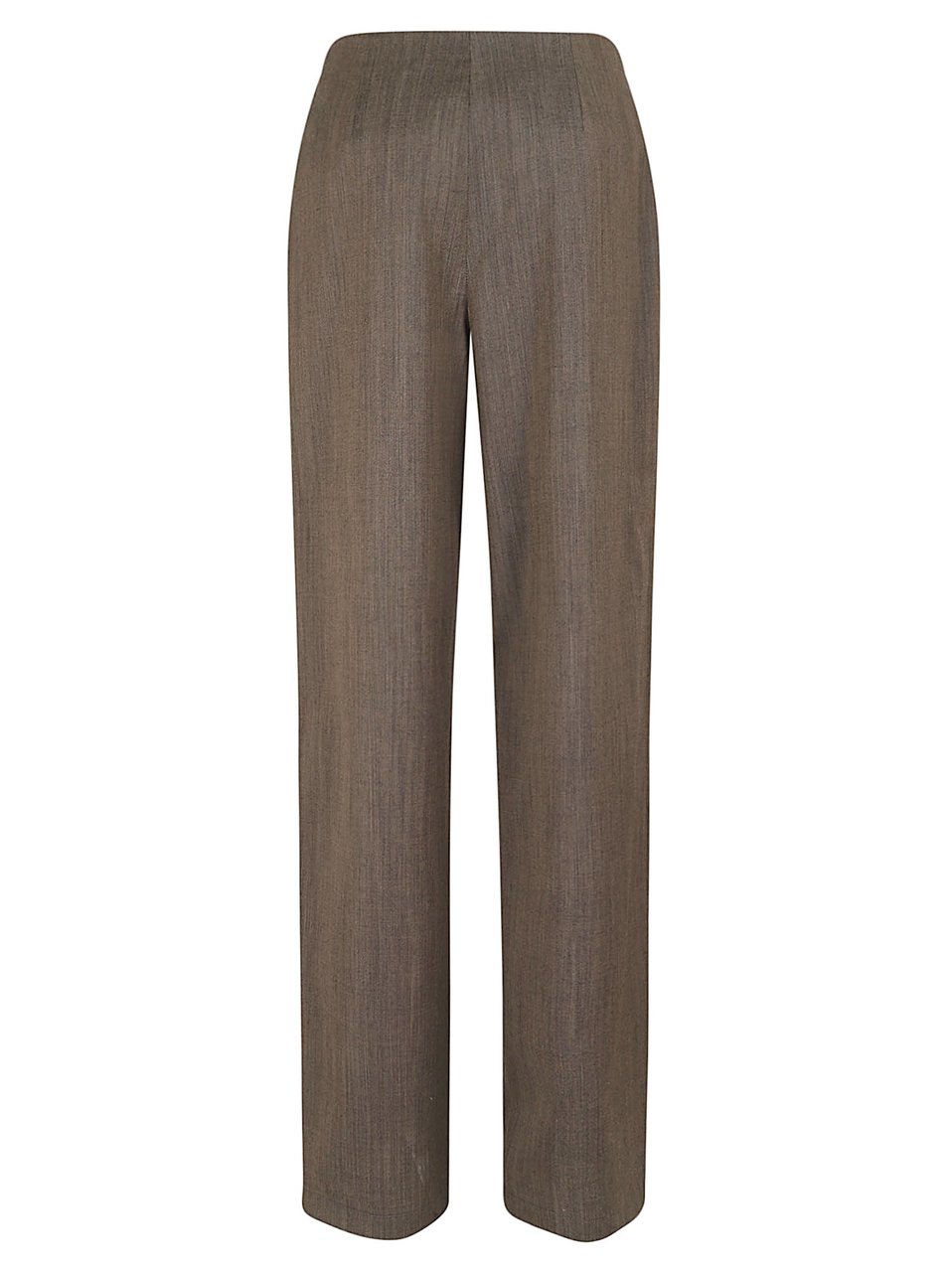 Emporio Armani Wide-Leg Tailored Trousers with Melange Effect Bruin