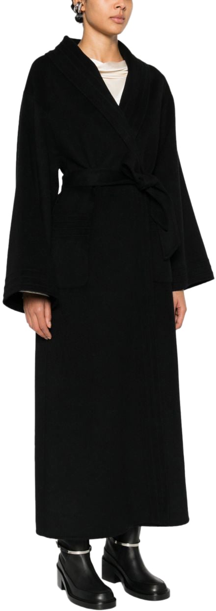 Emporio Armani Coats Black Zwart