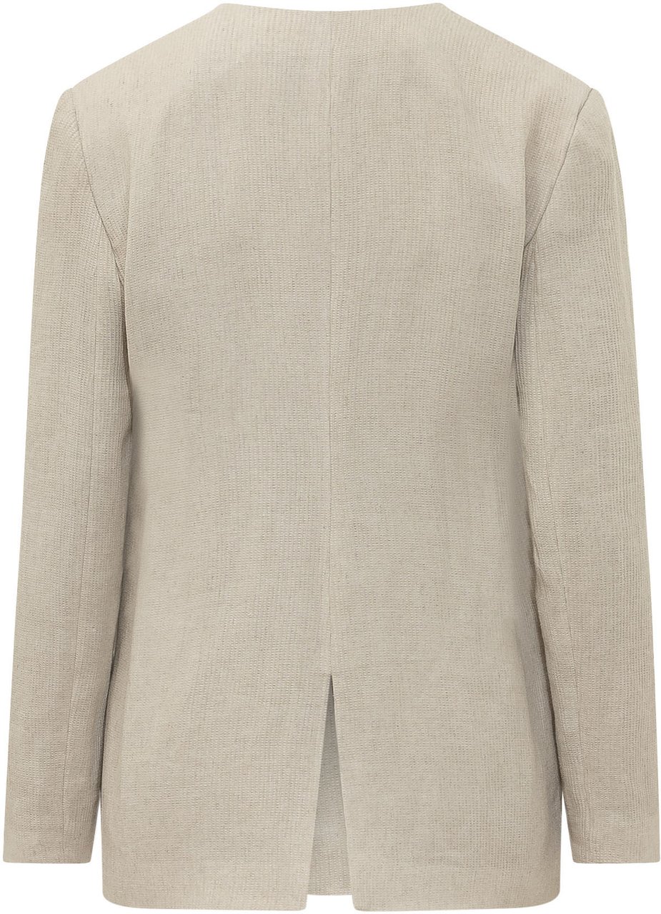 Emporio Armani Blazer con Scollo a V e Tasche Wit
