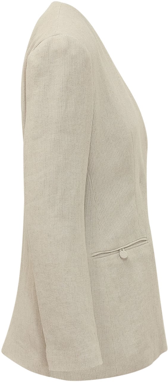 Emporio Armani Blazer con Scollo a V e Tasche Wit