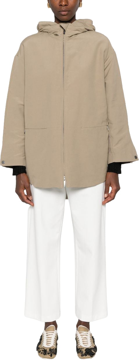 Emporio Armani Coats Camel Beige