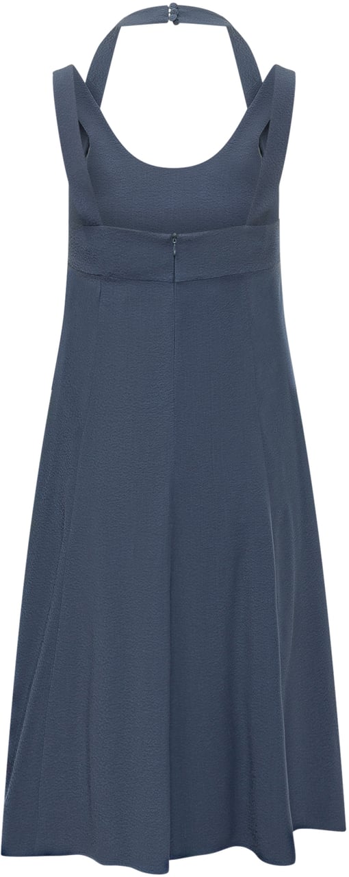 Emporio Armani Abito Midi  con Spalline Ampie Blauw