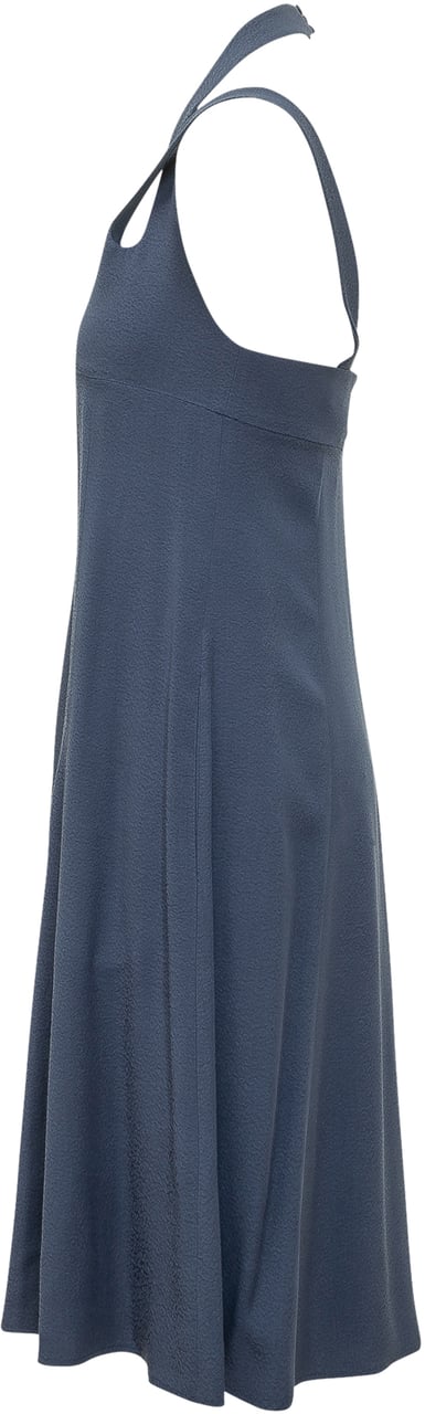 Emporio Armani Abito Midi  con Spalline Ampie Blauw