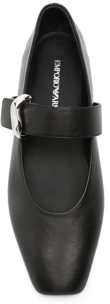 Emporio Armani Flat Shoes Black Zwart
