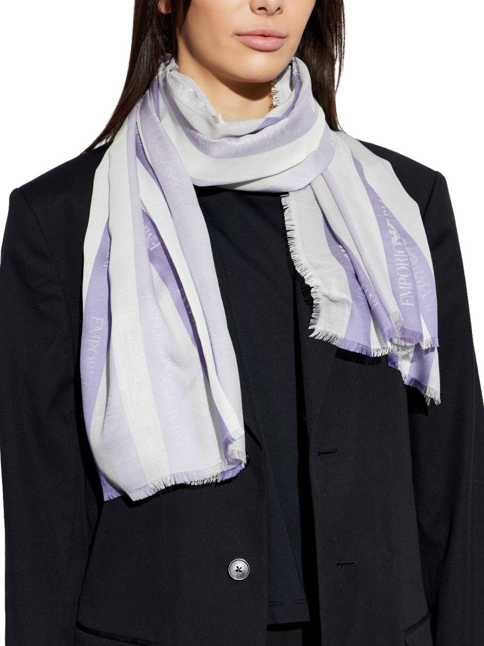 Emporio Armani Scarfs Lilac Paars