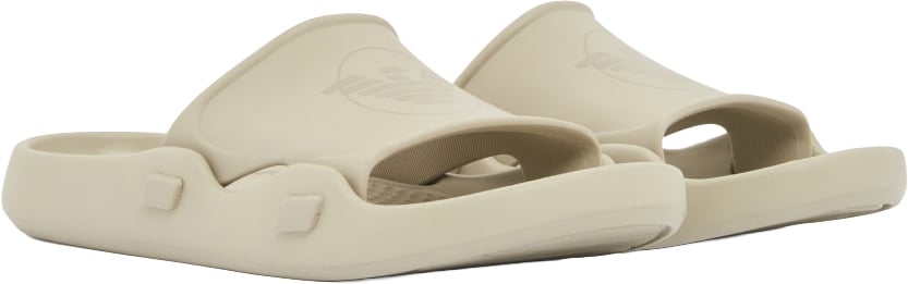 Emporio Armani Contoured Pvc Eagle Sliders Plaza Beige