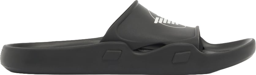 Emporio Armani Contoured Pvc Eagle Sliders Black Zwart