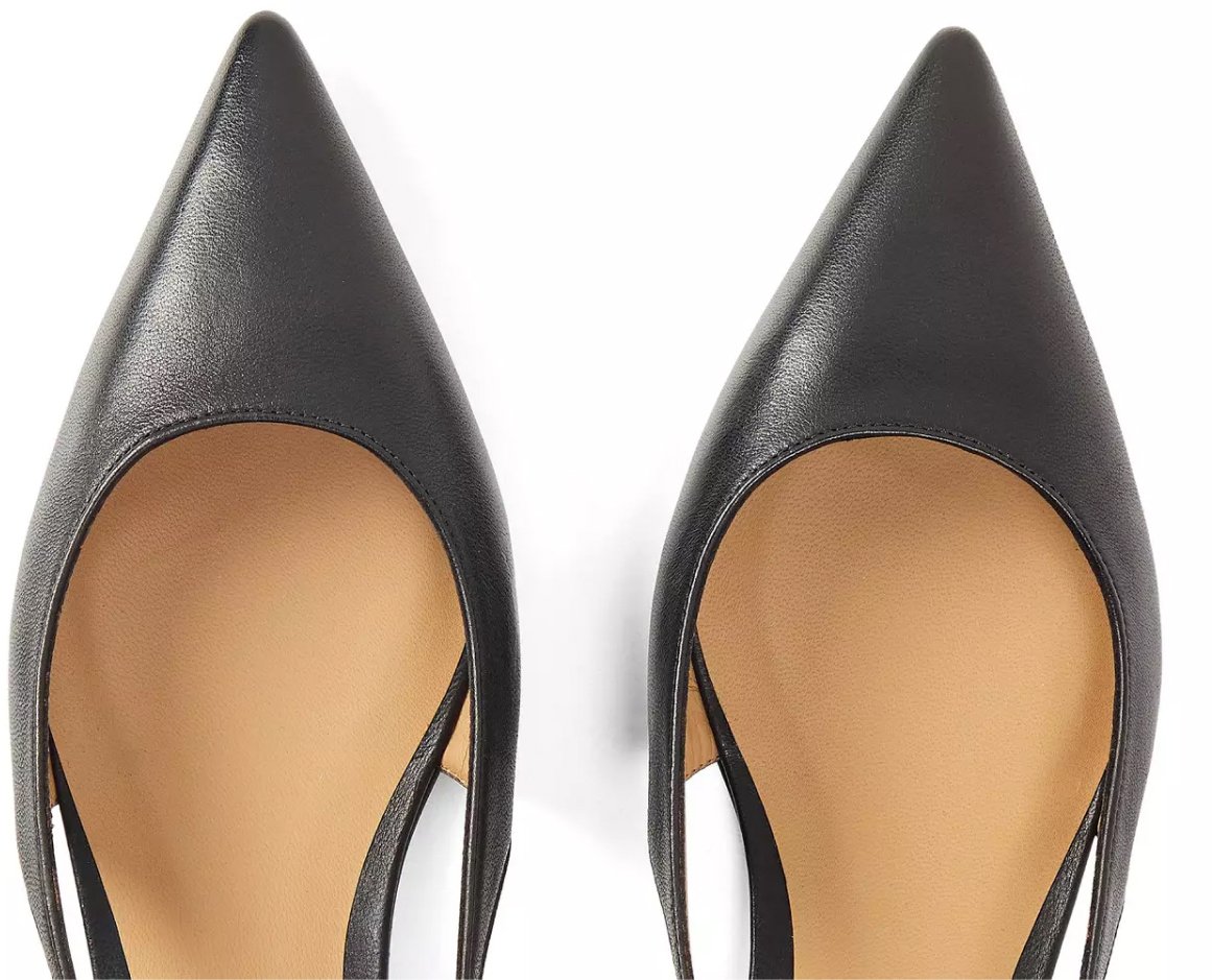 Emporio Armani Pointed Toe Slingback Pumps Zwart