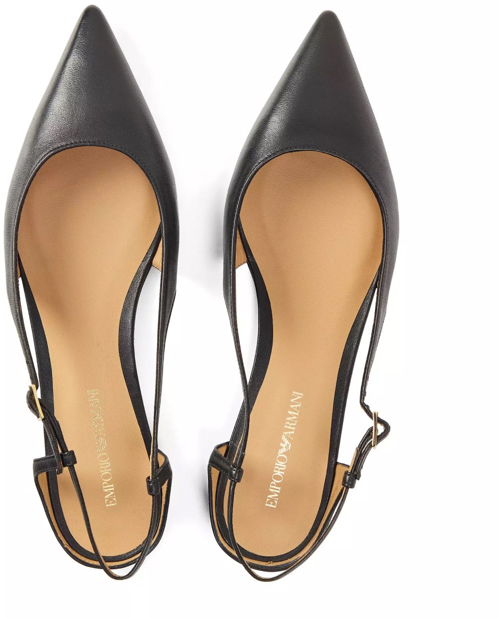 Emporio Armani Pointed Toe Slingback Pumps Zwart