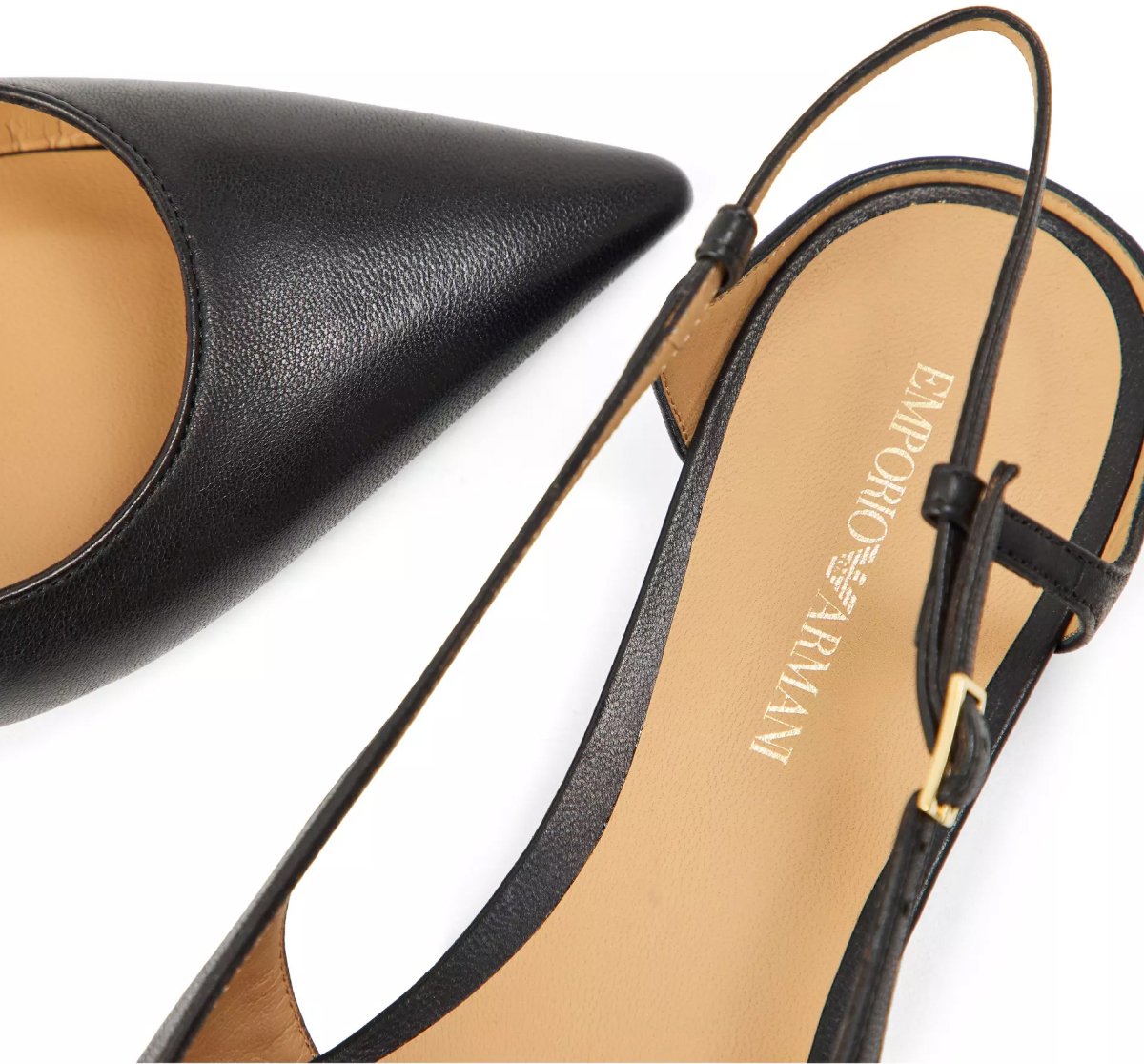 Emporio Armani Pointed Toe Slingback Pumps Zwart