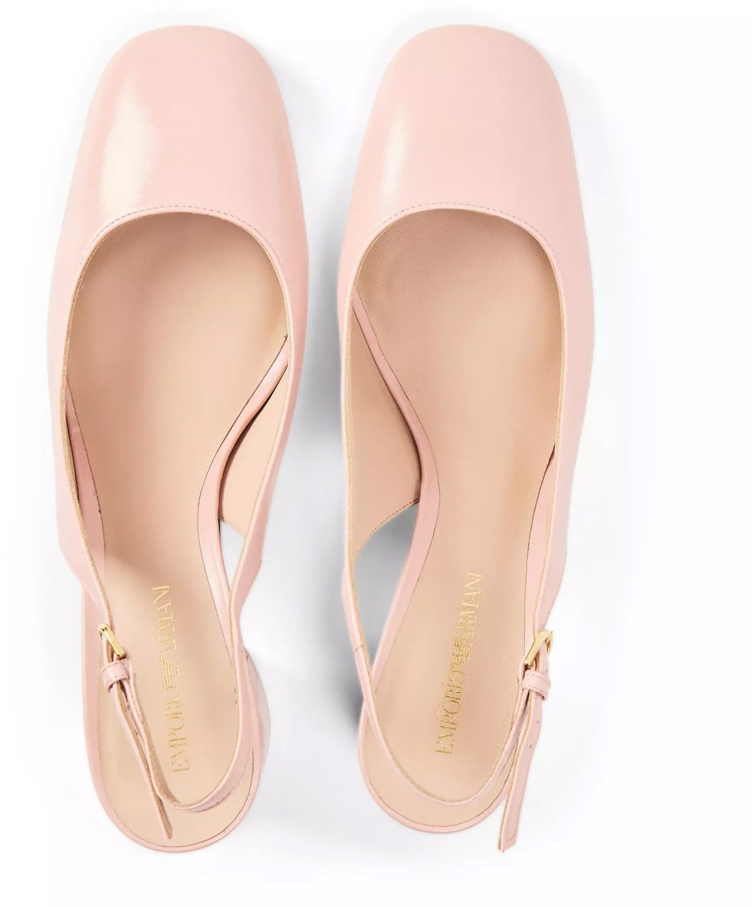 Emporio Armani Patent Leather Slingback Pumps Roze