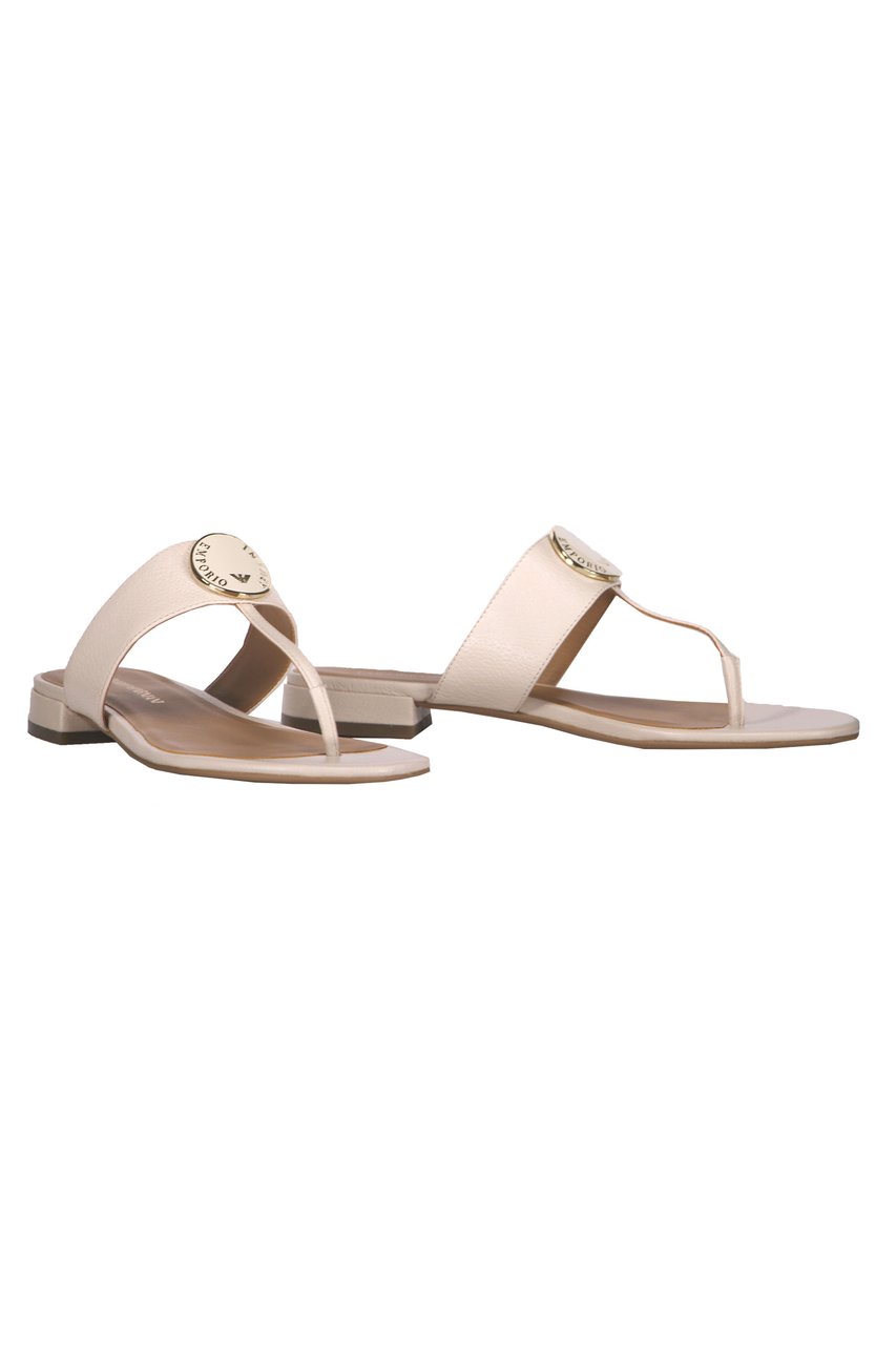 Emporio Armani Leather thong-sandals Neutraal
