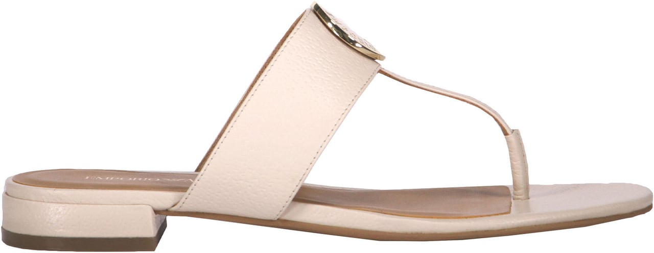 Emporio Armani Leather thong-sandals Neutraal