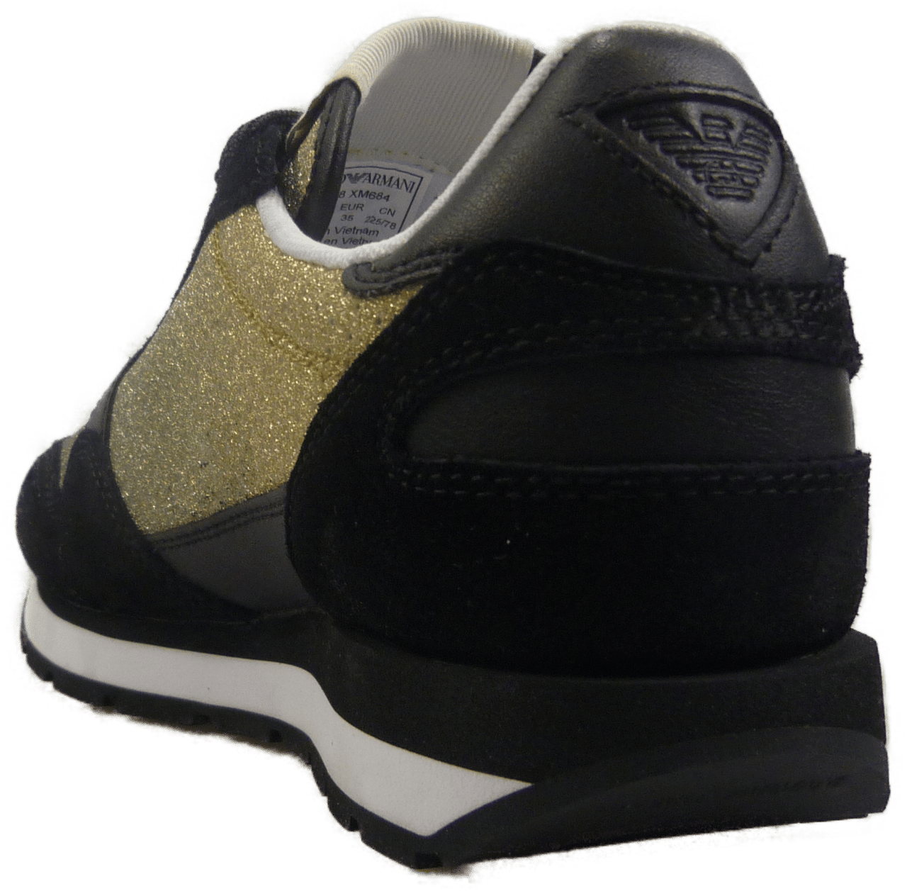 Emporio Armani Sneakers Glitterate Colore ORO Zwart